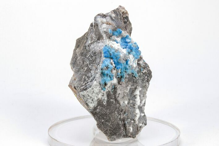 Vibrant Blue, Cyanotrichite with Fluorite Crystals - China #218395